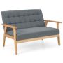 Dvivietė sofa-lova, 2 vietų, Pilka, 114 × 77 × 72 cm