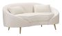 Dvivietė sofa Oslo, 2 vietų su 2 pagalvėlėmis, Smėlio/auksinė, 148 × 68 × 84 cm