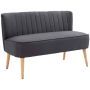 Dvivietė sofa, tamsiai pilka, 117 x 56,5 x 77 cm, iki 220 kg