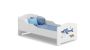Children's bed Michas with mattress 144 cm x 75 cm x 63 cm, shark