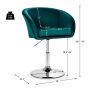 Office chair 61x52x86cm., green/silver color