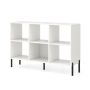 Freestanding shelf 120x35x79.5cm., white/black