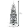 Artificial LED Christmas tree 61x180cm., green/white