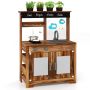 Children's kitchen 68x35x97cm., brown/black