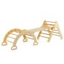 Set of 3 climbing toys, light brown