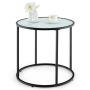 Side table 50x50x50cm., black/white
