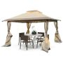 Gazebo 360x360x280cm., beige