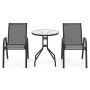 3-piece garden furniture set, dark grey/black