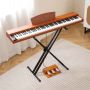 Elektrinis pianinas, 88 klavišai, Rudas, 129 × 27 × 9 cm