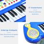 Elektroninis žaislinis pianinas, 37 klavišai, Mėlyna, 57,15 × 45,72 × 27,94 cm