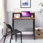 Erdvus kompiuterio stalas su ergonomišku monitoriaus stovu, 110 kg, riešutmedžio spalvos