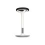 Ergonomic reclining work stool, black and white