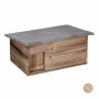 Ežių namelis Relaxdays 10027593_972, su izoliacinėmis grindimis, Ruda/pilka, 46 × 21 × 34 cm