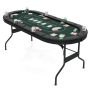Poker table 182x82x75cm., black/green