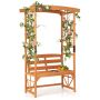 Outdoor bench 120x58x189cm., light brown