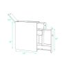 Bathroom cabinet 48x16x58cm., white