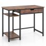 Desk 100x50x76cm., brown/black