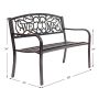 Garden bench 127x63.5x89cm., bronze color