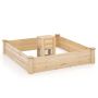Raised bed 124x124x25.5cm., light brown