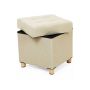 Soft seat with folding lid, beige