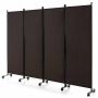 Screen 225x30x173cm., dark brown/black