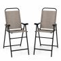 Set of 2 folding chairs 56x76x112cm., brown/black
