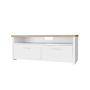 TV stand with hinged doors LTC01WN, white