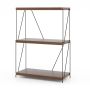 Freestanding shelf 61x29.5x85.5cm., brown/black