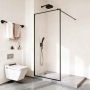 Fixed shower panel VEVOR CNH-CZ-WALK IN-A MB, full frame, Black, 86.4 × 187 × 0.8 cm