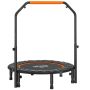 Fitness trampoline with handle Homcom 102x102x123cm., black