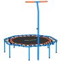 Fitness trampoline, with adjustable handrail, 128 × 120 × 98–126 cm