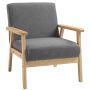 Armchair Homcom 64x70x72cm., gray/light brown