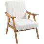 Armchair Homcom 68x74x82cm., cream/light brown