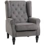 Armchair Homcom 74x86x102cm., dark gray/black