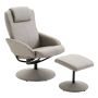 Armchair with footstool Homcom, gray/black