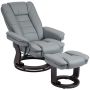 Armchair with footstool Homcom, gray/black