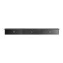 Hanging wall shelf with drawers 93x15x10cm., black/silver color