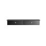 Hanging wall shelf with drawers 64x15x10cm., black/silver color