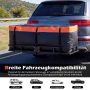 Galinė automobilio krovinių dėžė, 255 l, oranžinė/juoda, 129 × 45 × 42 cm