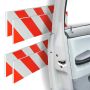 Garažo sienų apsaugų rinkinys Relaxdays 10047153.0, 4 vnt, Raudona/balta, 10 × 50 × 1,5 cm