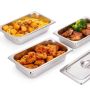 „Gastronorm“ dubenėliai Relaxdays, 3 vnt. su dangteliais, 32,5 × 6,5 × 17,6 cm
