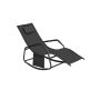 Rocking sun lounger 151x56x90cm., black