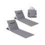 Set of 2 beach loungers 158x55x52cm., gray/black