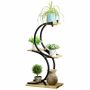 Flower stand Outsunny 46x25x91cm., black/light brown