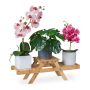 Gėlių stovas Relaxdays 10033863.0, 3 aukštai, 51,5 × 17 × 15 cm