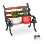 Gėlių stovas-suoliukas Relaxdays, S dydis, 2–3 vazonams, 24,5 × 20,5 × 17,5 cm