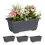 Gėlių vazonai Relaxdays 10036006_139, 4 vnt, 34 × 14 × 18,5 cm