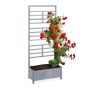 Gėlių vazonas Relaxdays 10045603.0, su grotelėmis, Pilka/juoda, 71,5 × 171 × 32 cm