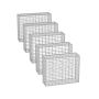 Set of 5 gabions 100x80x30cm., silver color