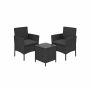 Outdoor furniture set, black